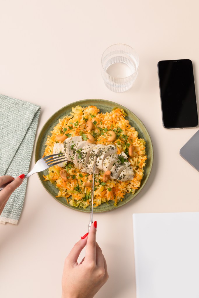 Déjeuner en télétravail