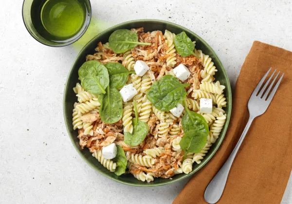 Plat Seazon pour sportifs : fusilli et dinde à la sauce tomate