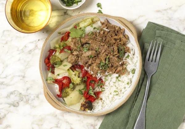 Plat seazon Effiloché de porc à la citronnelle